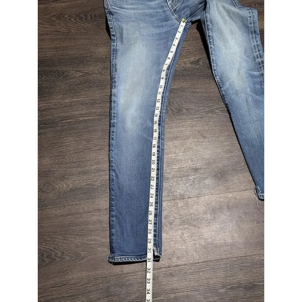 Levis 512 Slim Taper Jeans Mens 29x32 Blue Light Wash Made in Japan Denim Big E